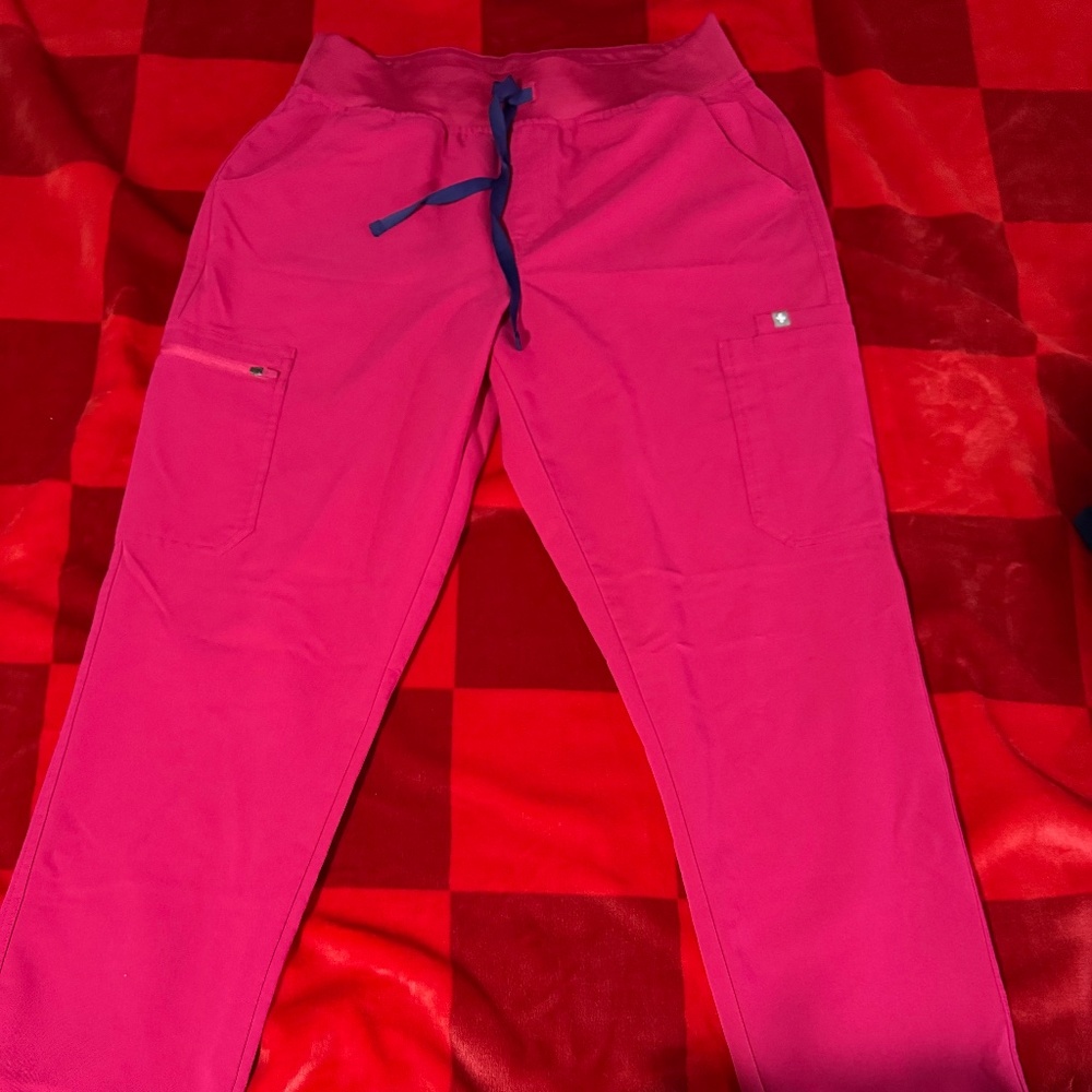 Women's Ultra Rose Yola High Waisted 2.0 - Skinny Scrub Pants L Ultra Rose
